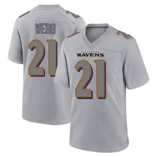 Game Lardarius Webb Youth Baltimore Ravens Atmosphere Fashion Jersey - Gray