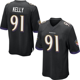 Game Xavier Kelly Youth Baltimore Ravens Jersey - Black