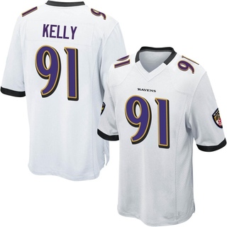 Game Xavier Kelly Youth Baltimore Ravens Jersey - White