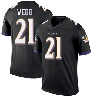 Legend Lardarius Webb Men's Baltimore Ravens Jersey - Black