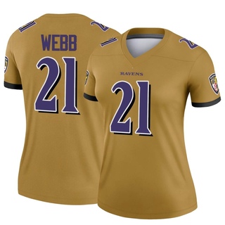 Legend Lardarius Webb Women's Baltimore Ravens Inverted Jersey - Gold