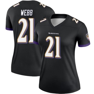 Legend Lardarius Webb Women's Baltimore Ravens Jersey - Black