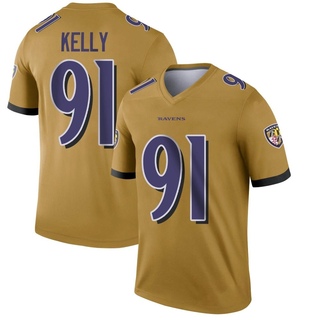 Legend Xavier Kelly Youth Baltimore Ravens Inverted Jersey - Gold