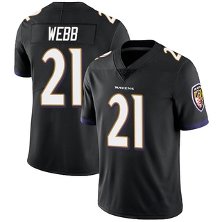 Limited Lardarius Webb Men's Baltimore Ravens Alternate Vapor Untouchable Jersey - Black