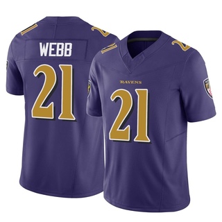 Limited Lardarius Webb Men's Baltimore Ravens Vapor F.U.S.E. Jersey - Purple