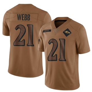 Limited Lardarius Webb Youth Baltimore Ravens 2023 Salute To Service Jersey - Brown