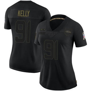 Limited Xavier Kelly Women's Baltimore Ravens 2020 Salute To Service Jersey - Black