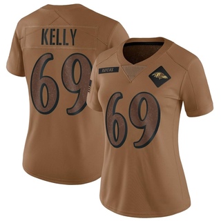 Limited Xavier Kelly Women's Baltimore Ravens 2023 Salute To Service Jersey - Brown